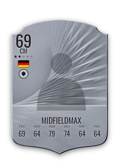 A silver card: MidfieldMax, 69 CM